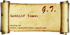 Gothilf Timon névjegykártya